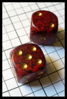 Dice : Dice - 6D Pipped - Red Chessex Speckled Golden Strawberry - Ebay Jan 2010